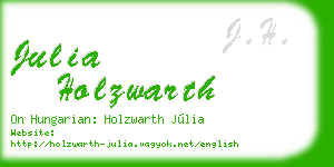 julia holzwarth business card
